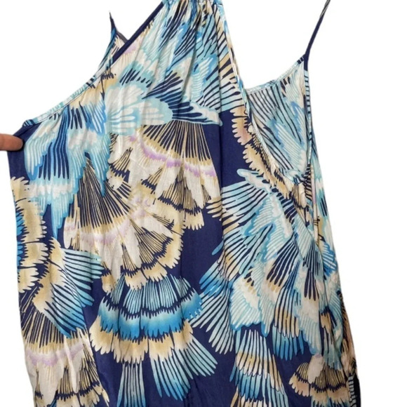Free People Dress Womens XS Blue Tropical Boho Vacation Y2K Beachy Costal Mini - Picture 11 of 14
